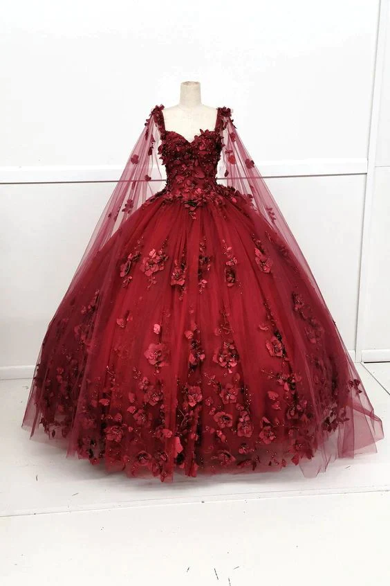 2024 New Quinceanera Dress Burgundy Ball Gown Plus Size Sweet 15 16 Dress fg4542 - Image 2