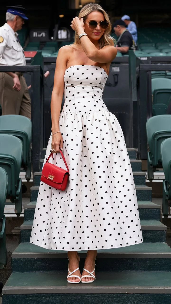 A Line Black Polka Dots Prom Dresses New Arrive Party Dress Evening Dress fg7883 - Image 6