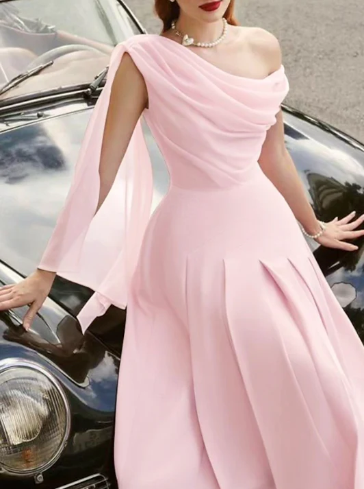A-Line Cocktail Dresses Elegant Dress Wedding Guest Tea Length Sleeveless Cowl Neck Chiffon Prom Party Dress fg7773 - Image 8