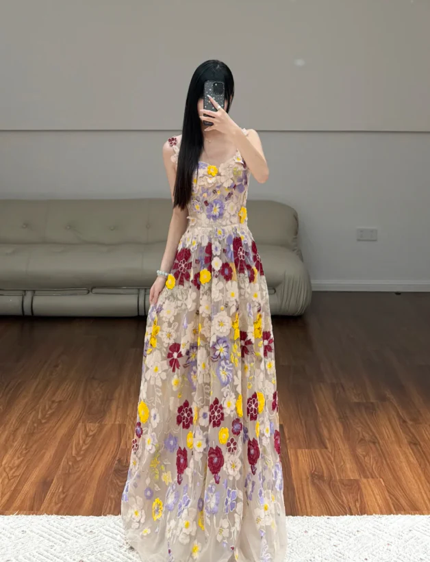 A Line Flowers Prom Party Dress Evening Dress Classy Birthday Outfit fg8636