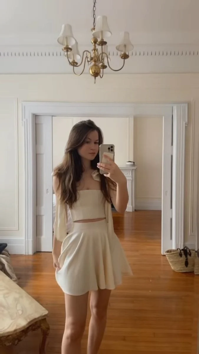 A Line Homecoming Dress Two Piece Short Evening Dress Cocktail Dresses Short Party Dress fg7904 - Image 3