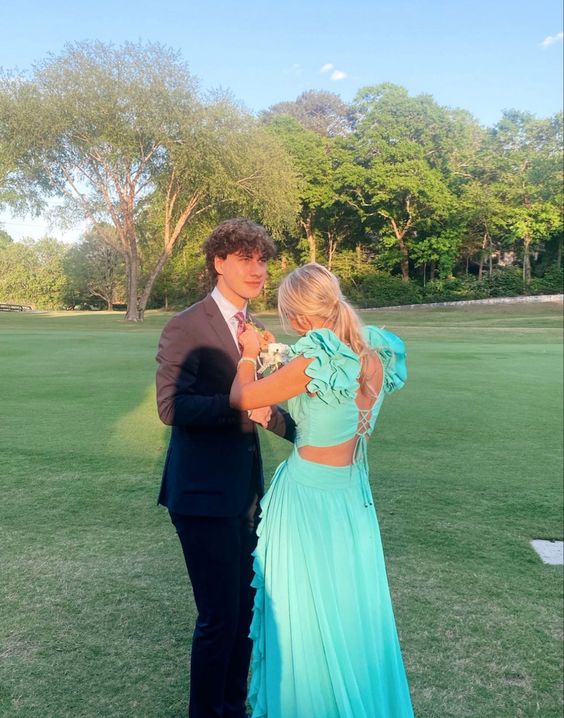a-line long prom dress , unique prom dress fg2139