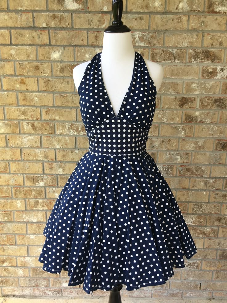 A Line Navy Polka Dots Homecoming Dress Short Evening Dress Cocktail Dresses Short Party Dress fg7945