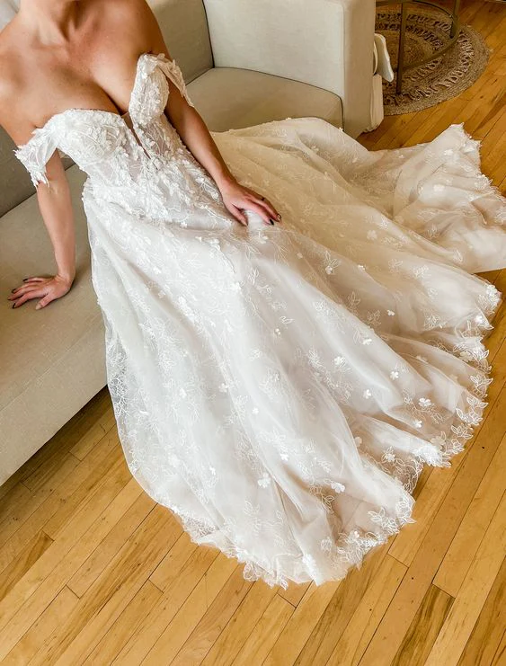 A Line Off-the-shoulder Gown Dress Long Prom Dress Evening Dress fg4303 - Image 2