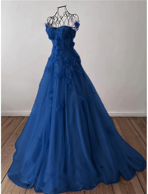 A-Line Prom Dresses Elegant Dress Formal Sweep / Brush Train Sleeveless Sweetheart Tulle with Pleats Sequin Appliques fg4690 - Image 7