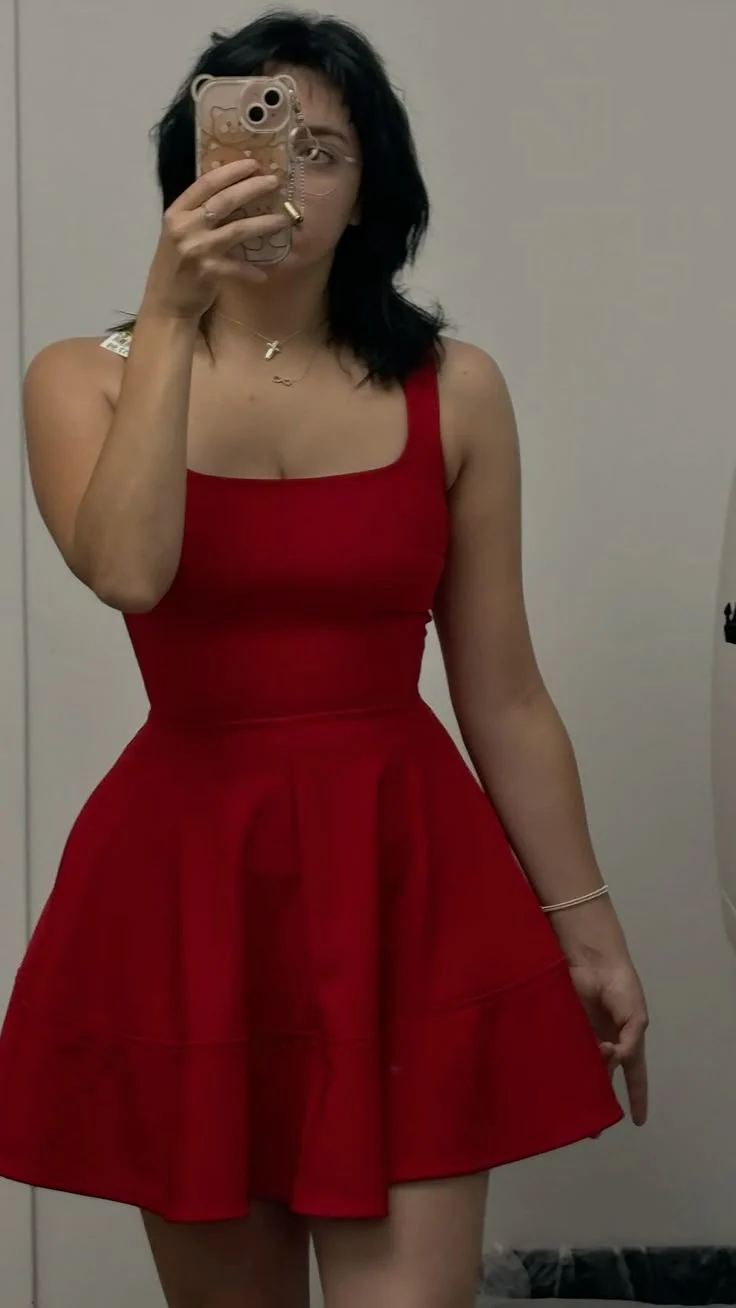 A Line Red Short Evening Dress Homecoming Dress Short Party Dress    fg7813 - Image 2