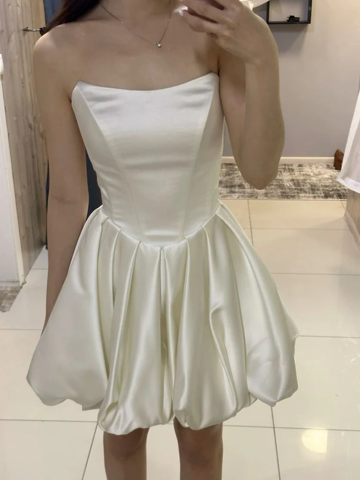 A Line Strapless Short Evening Dress Homecoming Dress Short Party Dress fg7760 - Image 2