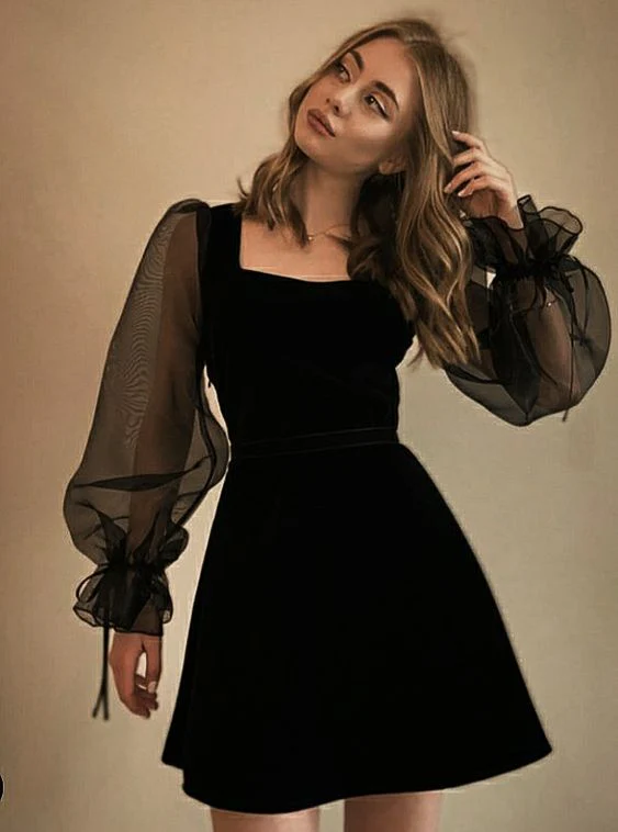 Beautiful short prom dress Elegant dresses, dinner dress fg2927