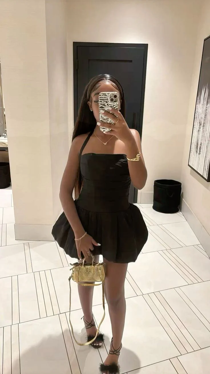 Black Birthday Dress Homecoming Dress Short Party Dress    fg7730 - Image 2