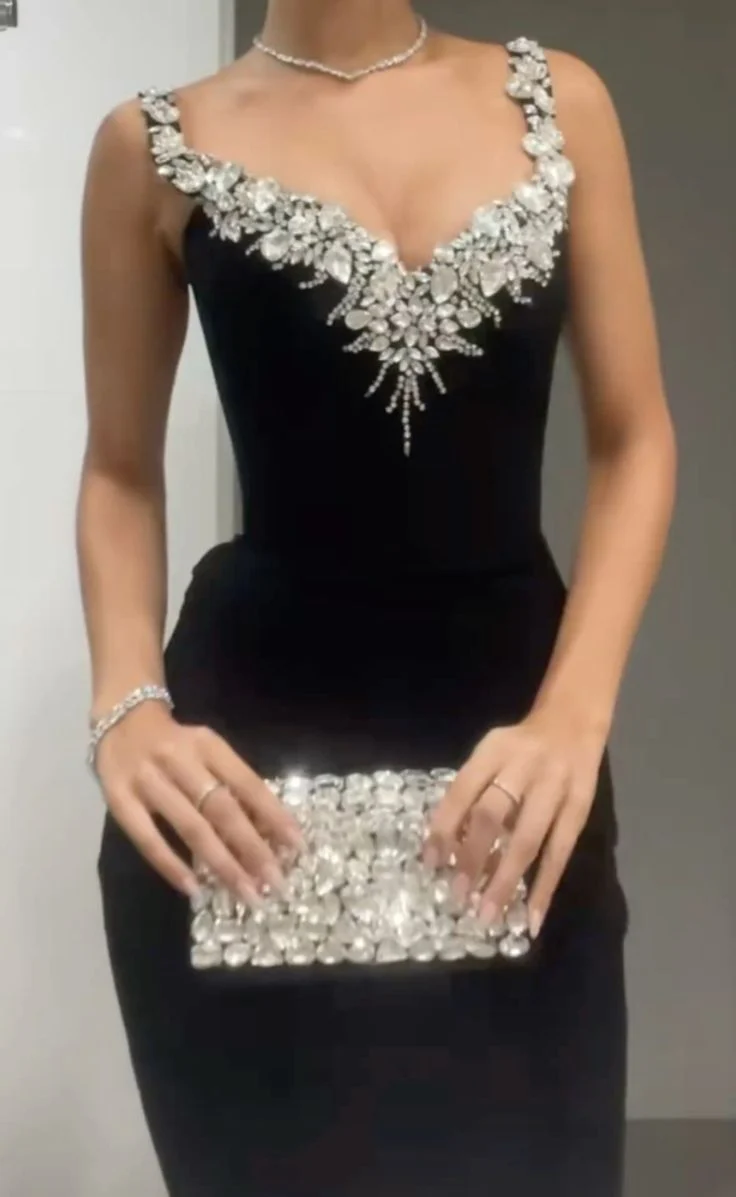 Black Mermaid Sexy Long Formal Dress Evening Party Dresses fg7763 - Image 5