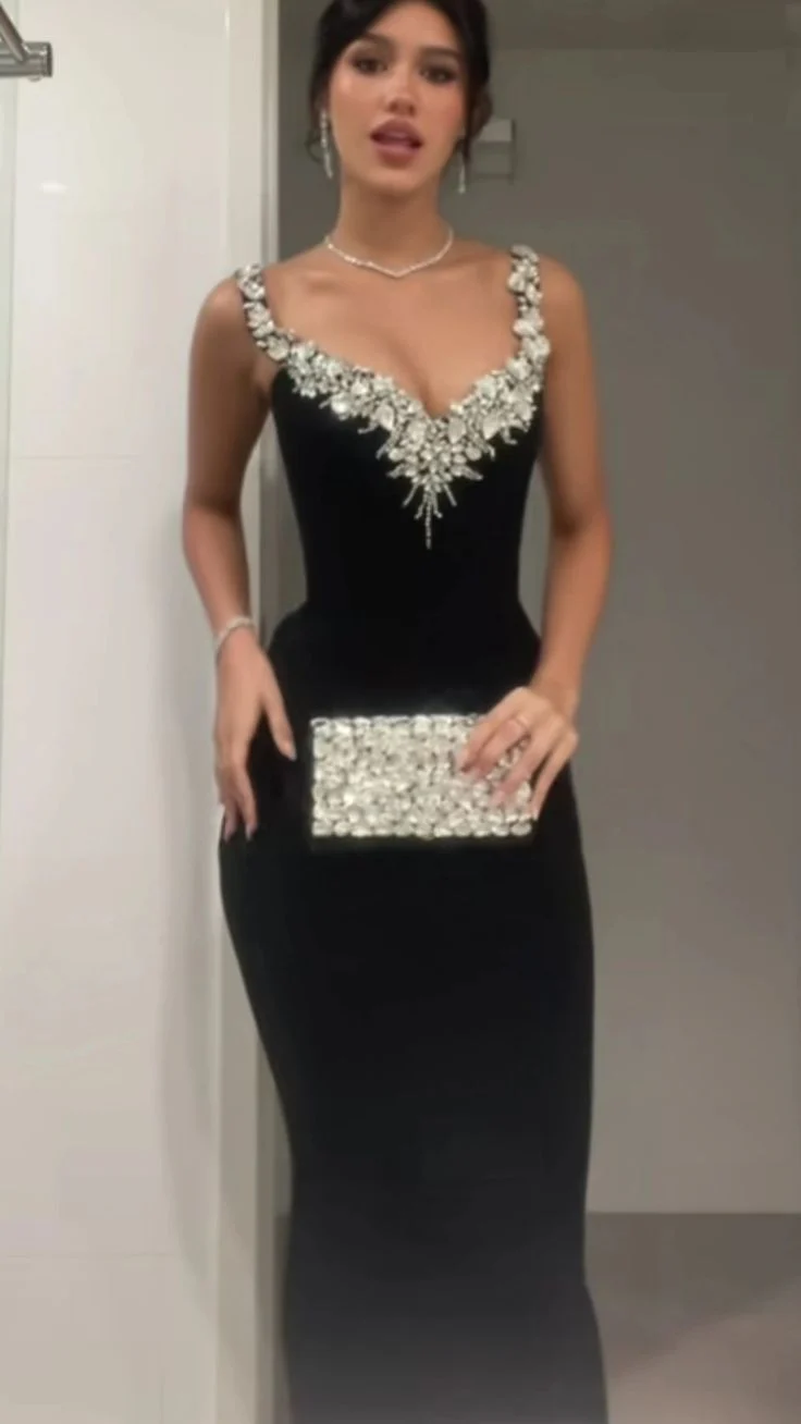 Black Mermaid Sexy Long Formal Dress Evening Party Dresses fg7763 - Image 6