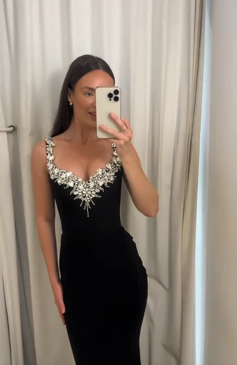 Black Mermaid Sexy Long Formal Dress Evening Party Dresses fg7763 - Image 9