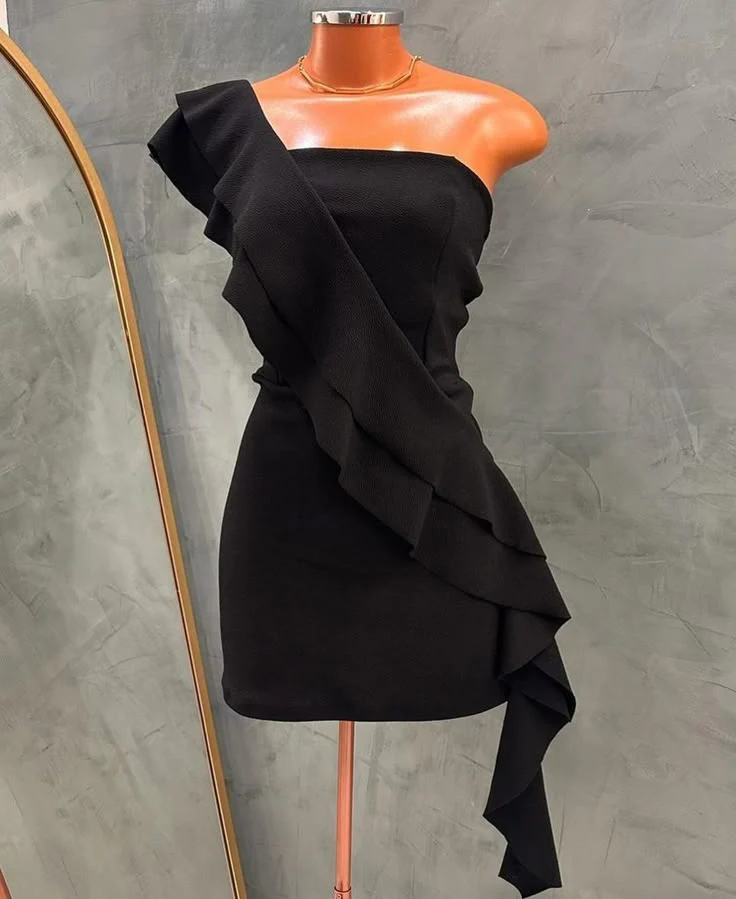 Black Short Evening Dress Homecoming Dress Short Party Dress    fg7753 - Image 2