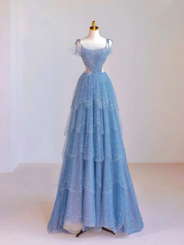 Blue gown Elegant Formal Evening Dress Long Prom Dress       fg4439 - Image 2