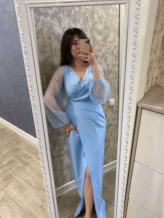 Blue Prom Dresses Evening Party Gowns Formal Occasion Dress       fg4624 - Image 2
