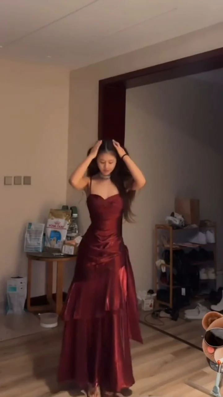 Burgundy Fashion Long Prom Dresses Formal Evening Dress fg7625 - Image 2