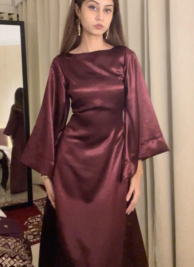 Burgundy Formal Dress Long Evening Party Dresses  fg7768 - Image 2