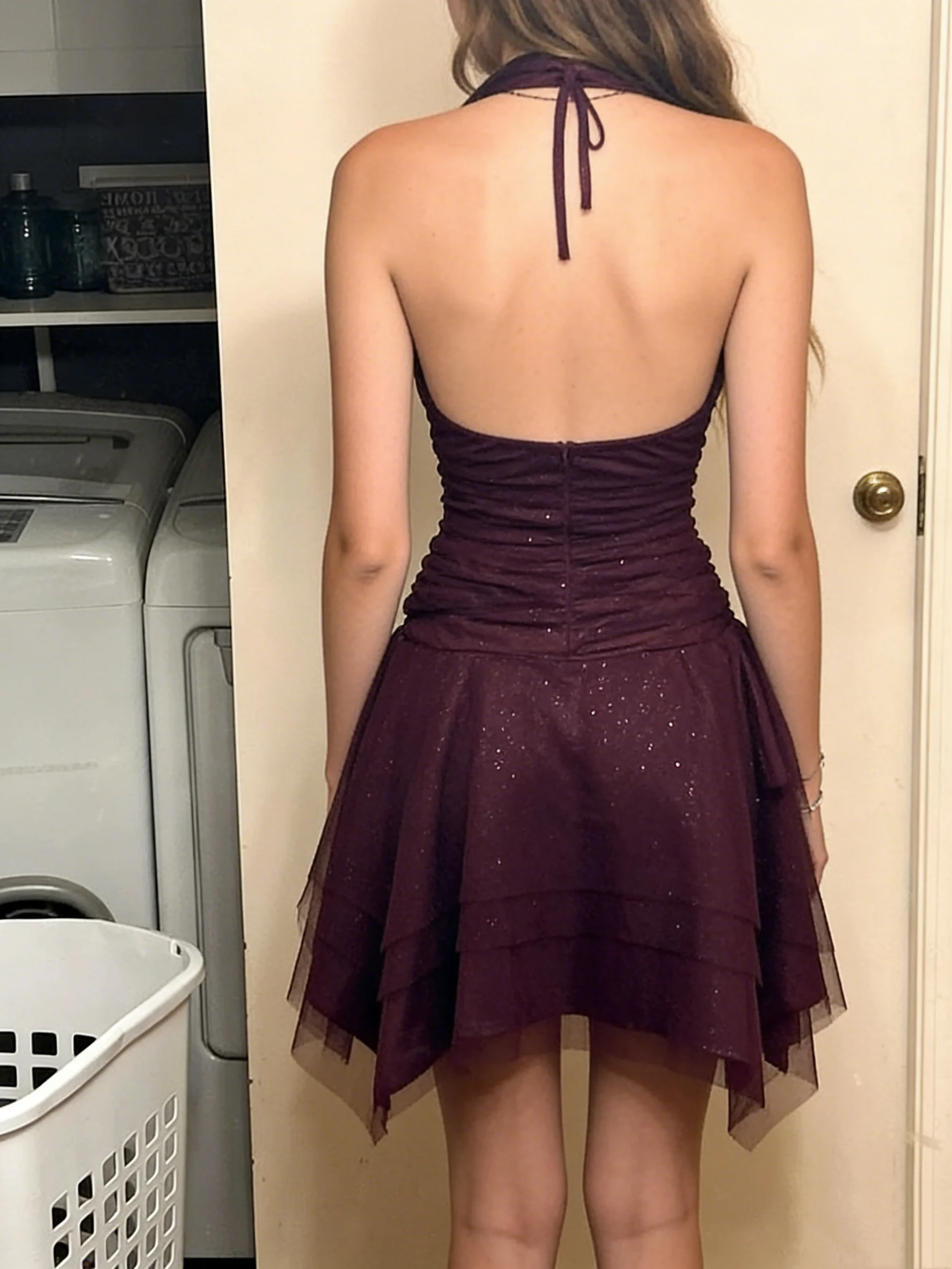 Dark Purple Tulle Prom Homecoming Dress Short Party Dress fg7700 - Image 4