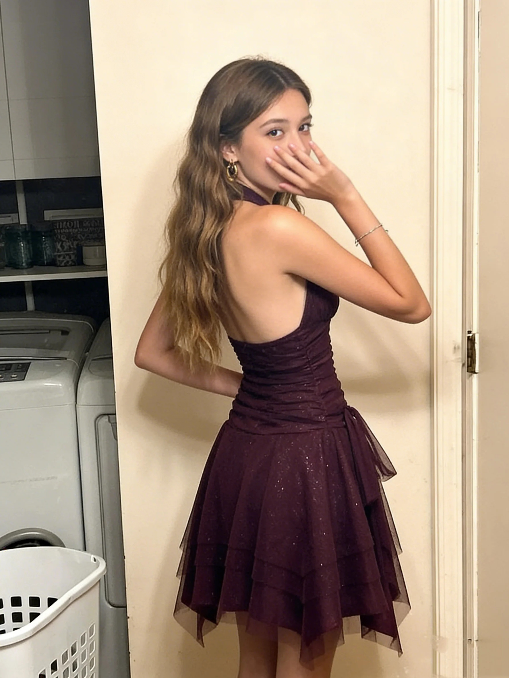 Dark Purple Tulle Prom Homecoming Dress Short Party Dress fg7700 - Image 5