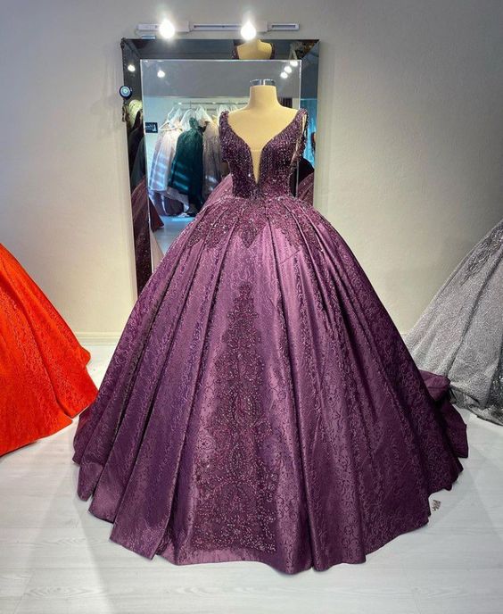 Elegant Ball Gown Quinceanera Prom dresses Applique Lace Sweet 16 Formal Dress fg4070 - Image 2