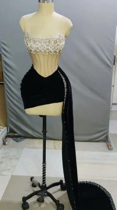 Elegant Black Short Party Dresses Short Prom Dress Homecoming Dress fg3538