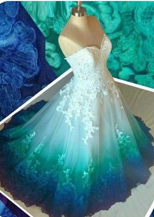 Colorful Ombré Wedding Dress Ball Gown   fg2685 - Image 3