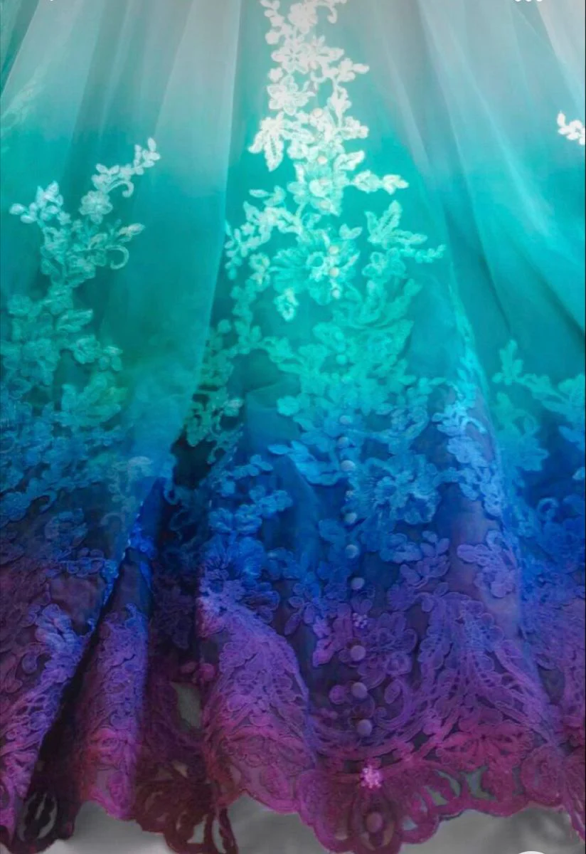 Colorful Ombré Wedding Dress Ball Gown   fg2685 - Image 4