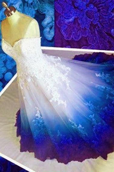 Colorful Ombré Wedding Dress Ball Gown   fg2685 - Image 6