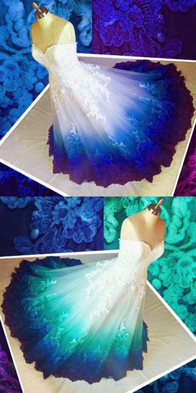 Colorful Ombré Wedding Dress Ball Gown   fg2685 - Image 9