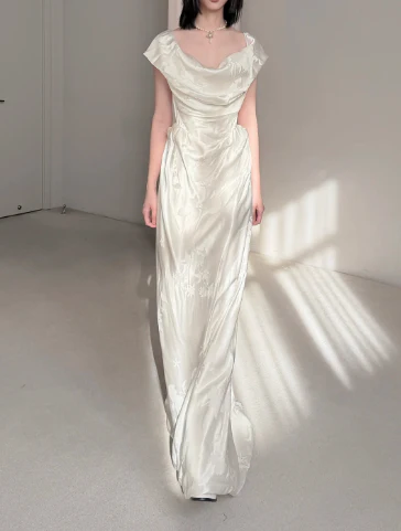 Elegant Simple Wedding Dress Formal Dress Party Dress Birthday Dress  fg8692 - Image 2