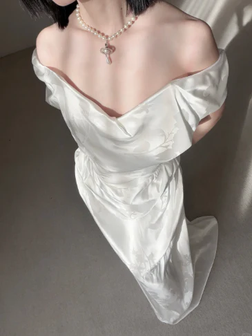 Elegant Simple Wedding Dress Formal Dress Party Dress Birthday Dress  fg8692 - Image 3