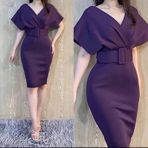 Engagement Dress, Cocktail Midi Dress, Formal Dress, Midi Prom Dress    fg2855 - Image 3