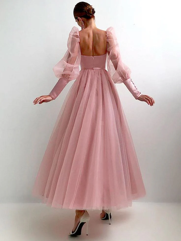 Evening Club Women Maxi Dress Pink Party Dress    fg3159 - Image 2