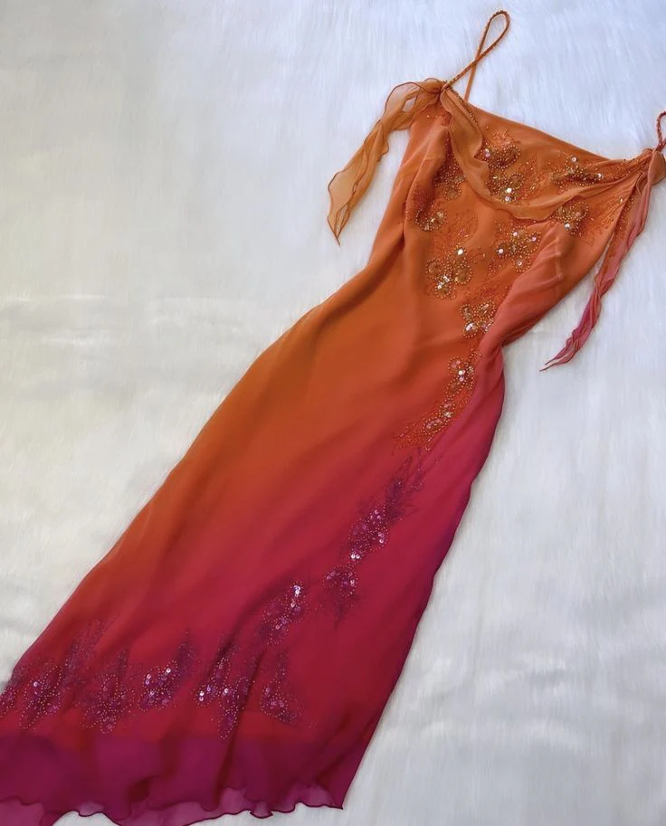 Gorgeous Spaghetti Straps Beading Charming Vintage Evening Dress, Homecoming Dress,Sexy Party Dress fg5582 - Image 3