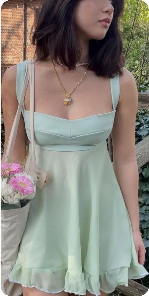Green Birthday Dress Homecoming Dress Short Party Dress fg7743 - Image 3