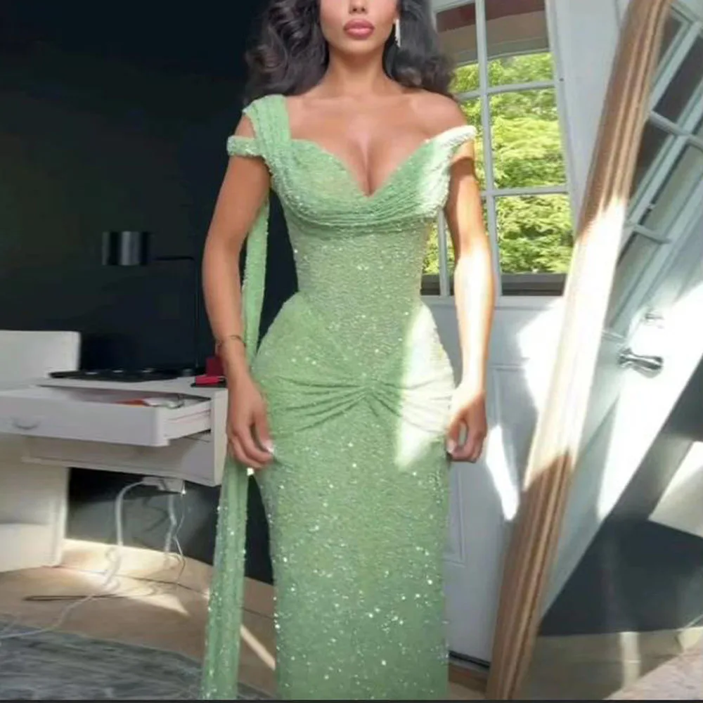 Green Elegant Long Party Dress Prom Dress New Arrive Mermaid Evening Dress fg8020 - Image 11