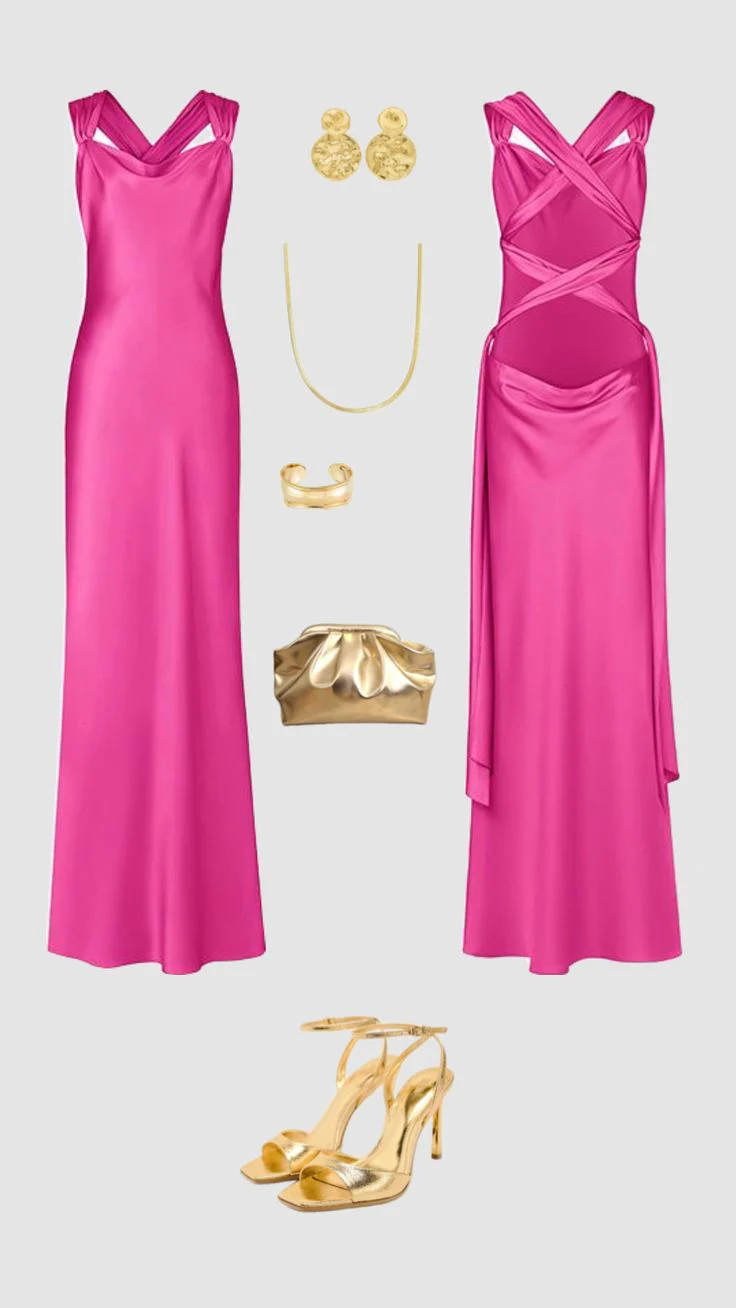 Hot Pink Long Prom Dress New Arrive Party Dress Evening Dress fg7973 - Image 2
