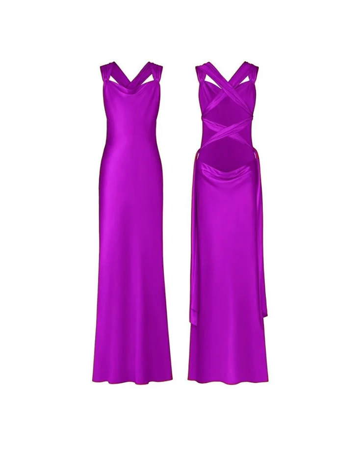 Hot Pink Long Prom Dress New Arrive Party Dress Evening Dress fg7973 - Image 5
