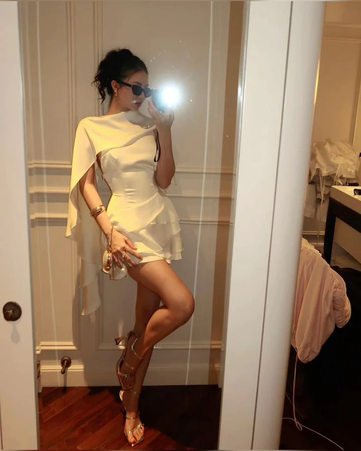 Ivory Homecoming Dress Short Evening Dress Cocktail Dresses Short Party Dress fg7955 - Image 3