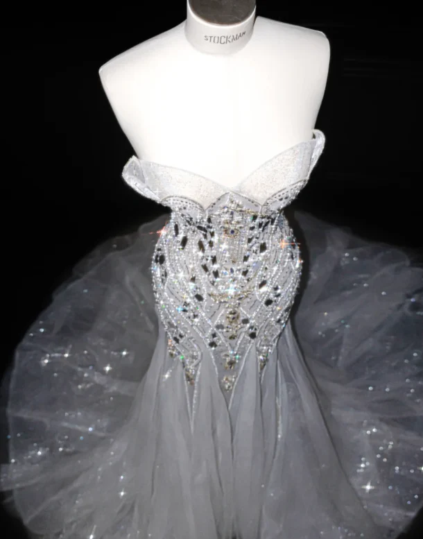 Luxurious Beading Prom Party Dress Sexy Mermaid Evening Dress 22nd Birthday Outfit fg8688 - Image 3
