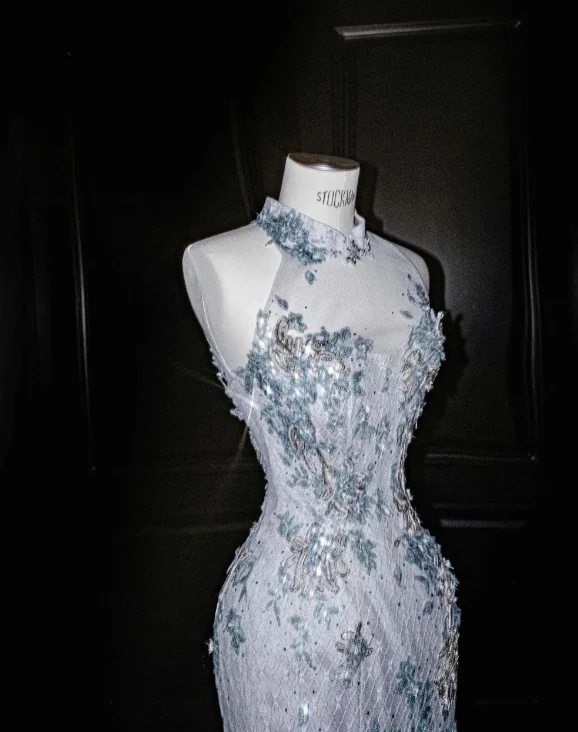 Mermaid Sequined Prom Party Dress Evening Dress Graduation Dress fg8668 - Image 2