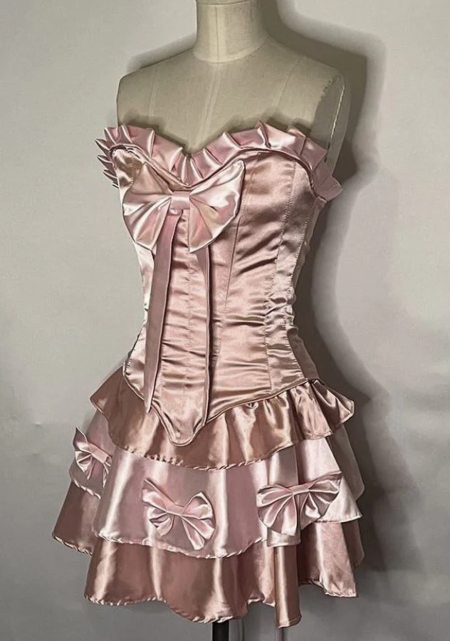 New Arrival Strapless Pink Homecoming Dress Party Dress fg7564