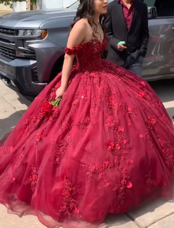New Quinceanera Dress Off The Shoulder Ball Gown Plus Size Sweet 15 Dress fg4544 - Image 2