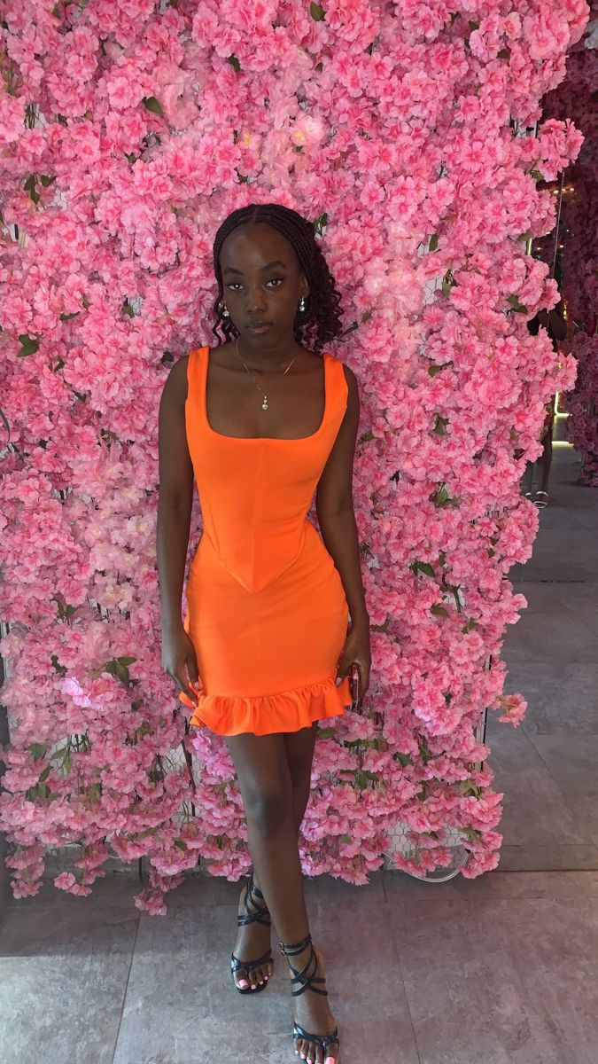 Orange Birthday Outfit Short Evening Dress Cocktail Dresses Short Party Dress   fg7979 - Image 2
