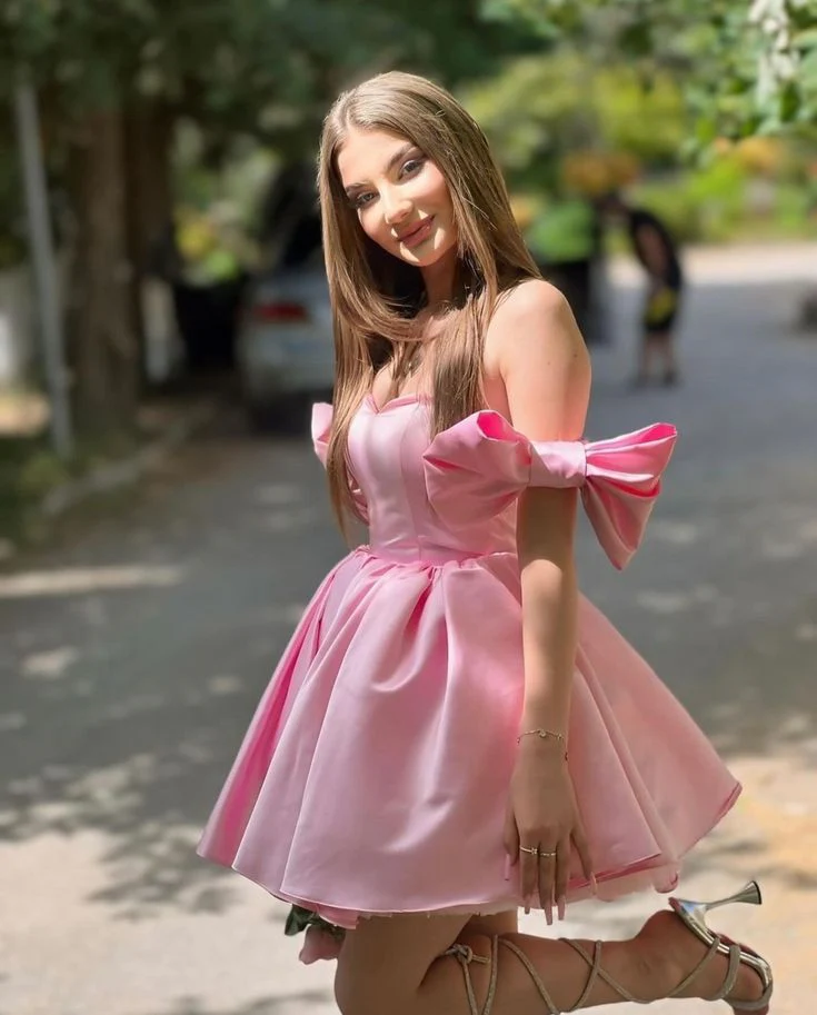 Pink Birthday Outfit Short Evening Dress Cocktail Dresses Short Party Dress Homecoming Dress fg8010 - Image 2