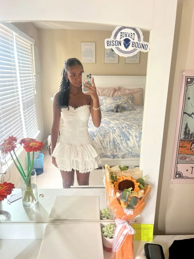 White Lace Birthday Dress Homecoming Dress Short Party Dress    fg7740 - Image 2
