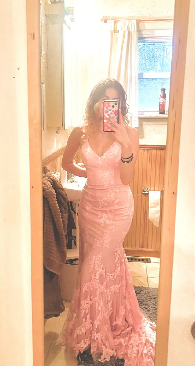 Pink Mermaid Prom Dress Formal Dress Long Evening Party Dresses fg7776 - Image 2