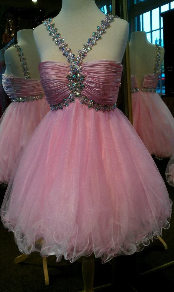 Pink Short Evening Dress Homecoming Dress Short Party Dress    fg7785 - Image 2
