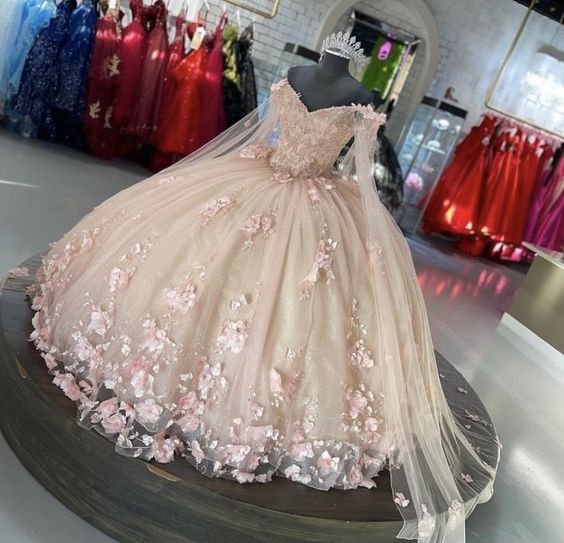 pink Sweetheart Quinceanera Dresses Ball Gown 3D Flowers Formal Prom Graduation Gowns Princess Sweet 15 16 Dress fg5587 - Image 2