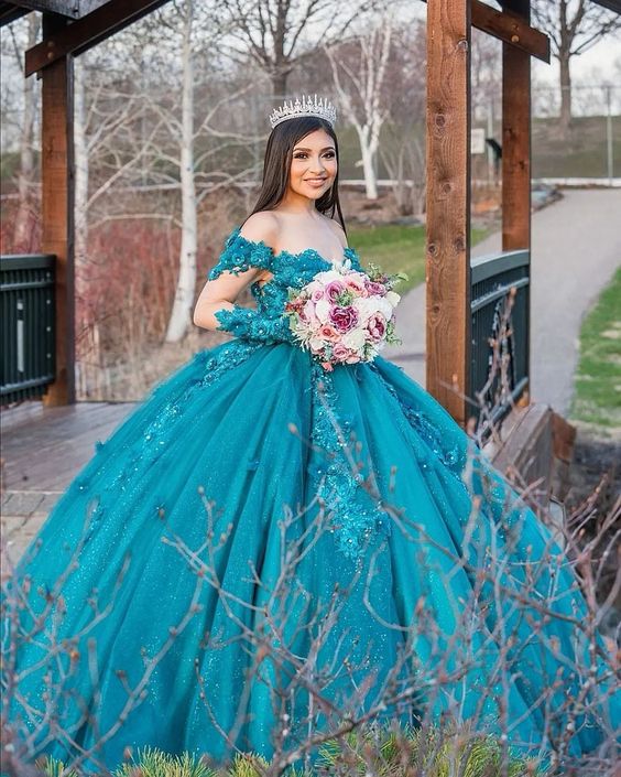 Princess Quinceanera Dresses Lace Applique Sweet 16 Dress Long Sleeves vestidos de 15 Ball Gown Prom Gowns fg4216 - Image 2
